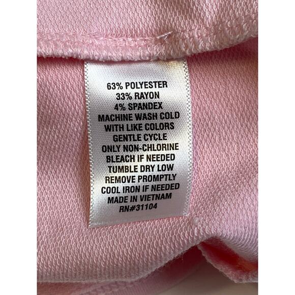 Crown & Ivy Women's Meadow Pink Tiered Ruffle Terry Jersey Dress Size Small - Picture 8 of 8